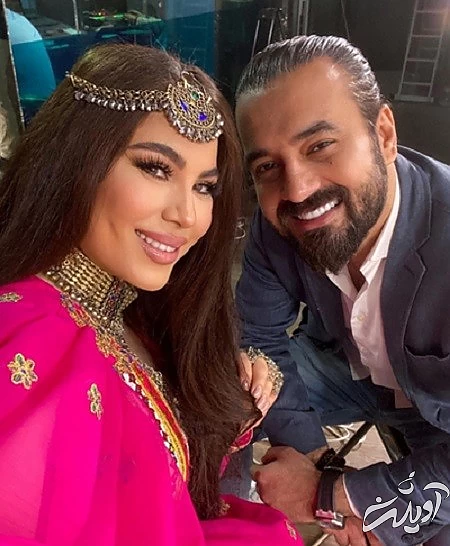 آریانا سعید خواننده پاپ افغان و همسرش